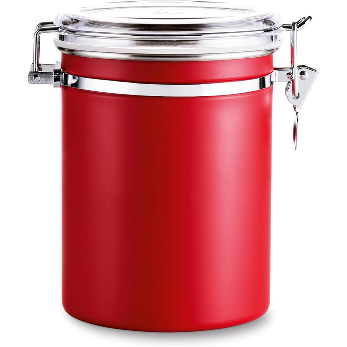 Кавова банка Tchibo Aromadose, 500г, нержавіюча сталь, червона