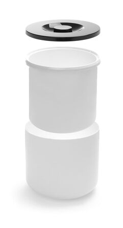 HENDI Ice Bucket, BarUp, Double-Walled, 5L, ø190x(H) 200mm, Polystyrene, White, Black