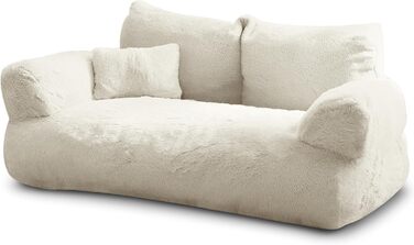 Софа для котів Noviclass Simba: м'яке ліжко для котів та собак, 70x48 см, з подушкою, знімний чохол (кремовий)