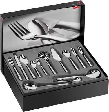 ZWILLING Senses Flatware Set, 68-Piece, For 12 People, 18/10 Stainless Steel/Premium Blade Steel, Matte Finish, Silver