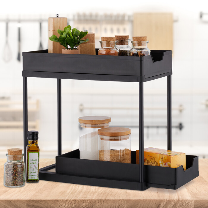 Relaxdays Under Sink Shelf with 2 Tiers
