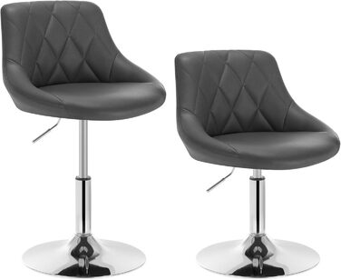 Adjustable Swivel Bar Stool with Backrest - Dark Green Faux Leather - WOLTU BH242dgn-2