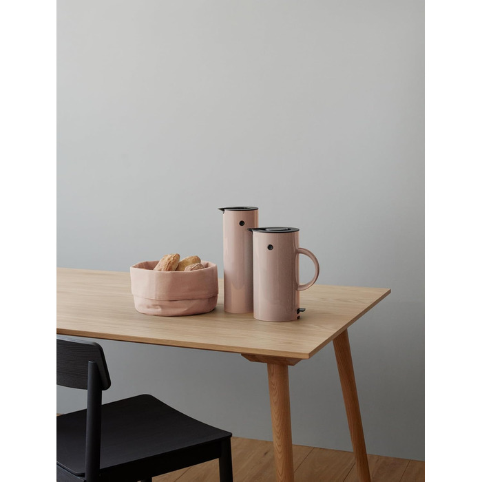 Термос Stelton EM77 - 1 л, з подвійними стінками, для гарячих/холодних напоїв, з скляною вставкою, магнітним затвором, гвинтовою кришкою, вінтажний дизайн (Heather)