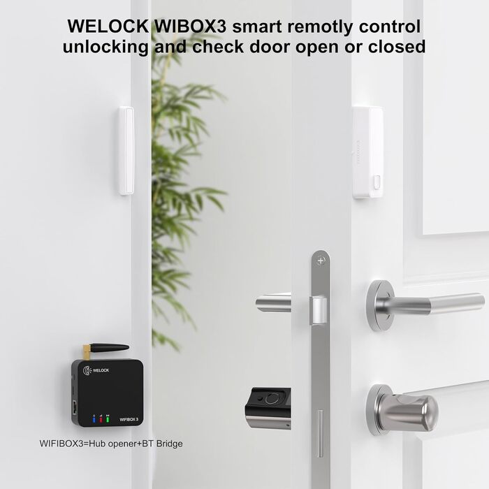Розумний BLE шлюз WELOCK WIFIBOX 3 для віддаленого керування дверними замками, сумісний з Alexa, безпечний контроль доступу до електронних замків