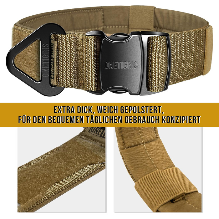 Нашийник для собак OneTigris X11: міцний нейлон, регульований, з м'якою підкладкою, металевий замок та світловідбиваючі елементи