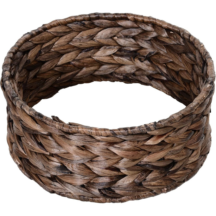 PawHut Rattan Cat Basket Cat Cave Cat House Cat Bed with Cushion Pet Bed Water Hyacinth 42 x 33 x 52 cm (50L x 42W x 60H cm, Coffee)