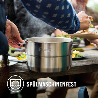 Набір кухонного посуду Stanley Adventure Full Kitchen Basecamp Kampingkochset 3,5L, 21 предметів, нержавіюча сталь, для кемпінгу та подорожей