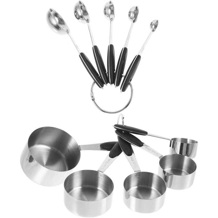 4-Piece Stainless Steel Measuring Spoon Set, Laboratory Measuring Cups, Measuring Gadgets, Teaspoons, Beakers, Measuring Cups, Measuring Cups, Coffee Cups with Lids, Dinnerware, Utensils, Baking Accessories, Silica Gel, Cabilock