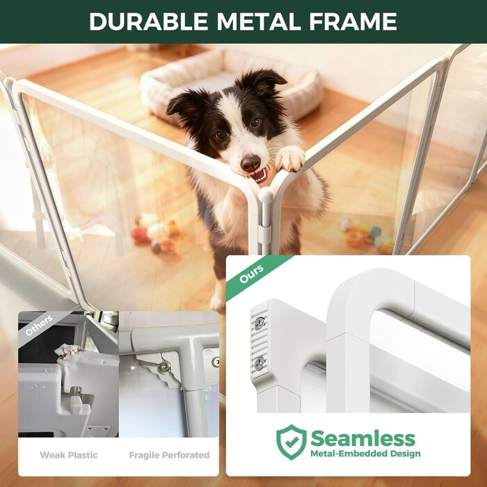 Клітка для собак Pawadise FXW – міцна, 61 см, 8 панелей, біла. Ідеально для цуценят та маленьких собак. Патентована модель