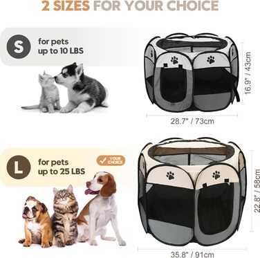 Складана переносна тачка-ліжечко для тварин, для собак, котів та кошенят, дихаючий сітчастий матеріал, легка, для дому та вулиці, темно-коричнева