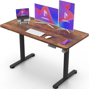 Регульований стіл Homall 140x60 см з USB-роз'ємом, комп'ютерний стіл для дому та офісу, ергономічний, білий
