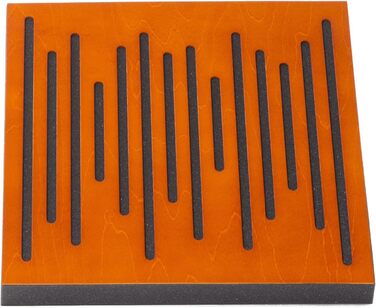 Акустична панель Bluetone Acoustic WaveFuser з натурального дерева (Вишня), 50x50 см — звукопоглинаючі панелі для студії та дому