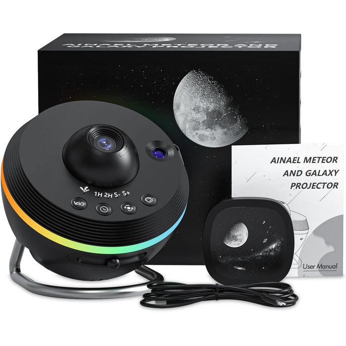 Star Projector, Planetarium Star Projector, Star Light Night Light Lamp with Light Strips, Meteor Galaxy Star Projector for Kids Adults Bedroom Christmas Gift