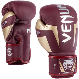 Боксерські рукавички Venum Elite Бордовий/Золотий 14 Oz