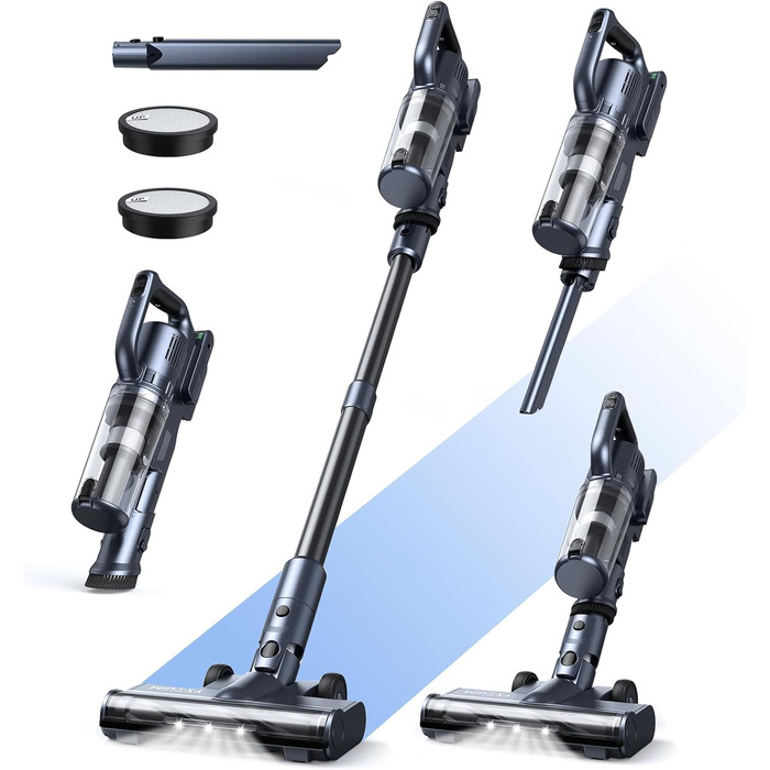 Бездротовий пилосос MIUZZY 6-в-1, 30kPa, 50 хв роботи, легкий, чорний