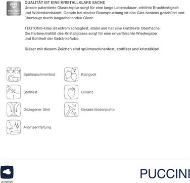 Набір келихів для вина LEONARDO HOME PUCCINI (6 шт), 400 мл, ударостійкі, для білого вина, з серветкою, можна мити в посудомийній машині