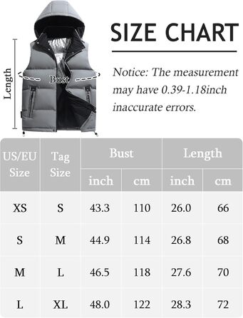 Чоловіча зимова жилетка AIEOE з PU, без рукавів, для активного відпочинку з капюшоном, термо, стеганий, теплий, водонепроникний (S, сірий)