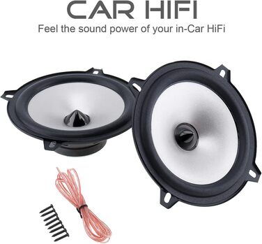 Автомобільні коаксіальні 2-смугові динаміки ePathChina 2x60 Вт, HiFi, повний діапазон, 12,7 см