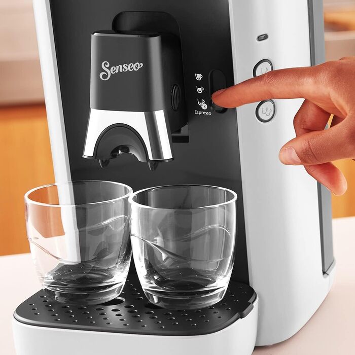 PHILIPS Senseo Maestro STAR Coffee Pad Machine – Intense Plus Technology, Perfect Espresso Quality, 1.2L Water Tank, Environmentally Friendly Design, Memo Function, Descaling Indicator (CSA260/10) White