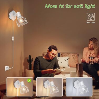 LED настінний світильник Kimjo з акумулятором, диммування, таймер, E14, 2 шт. (білий)
