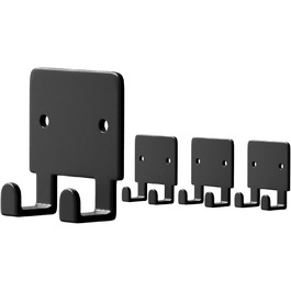 Настінна вішалка для ключів GTK з піддоном та 6 гачками, чорна