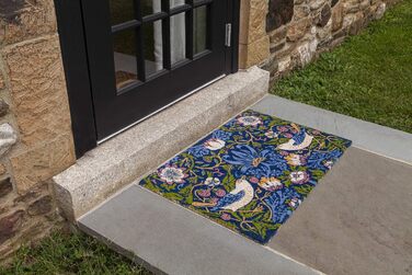 Entryways Victoria and Albert Museum Strawberry Thief Coir Doormat, Coconut Fiber, Multi, 45 x 75