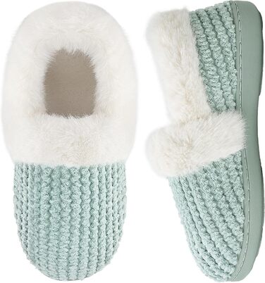 Тапочки жіночі теплі на пам'яті, зимові, розмір 36-43 EU, 38/39 EU, м'ятно-зелені