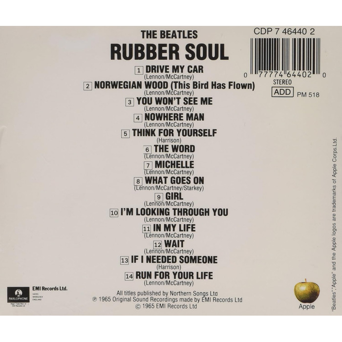 The Beatles Rubber Soul [Вінілова платівка LP] - Оригінальний вініл