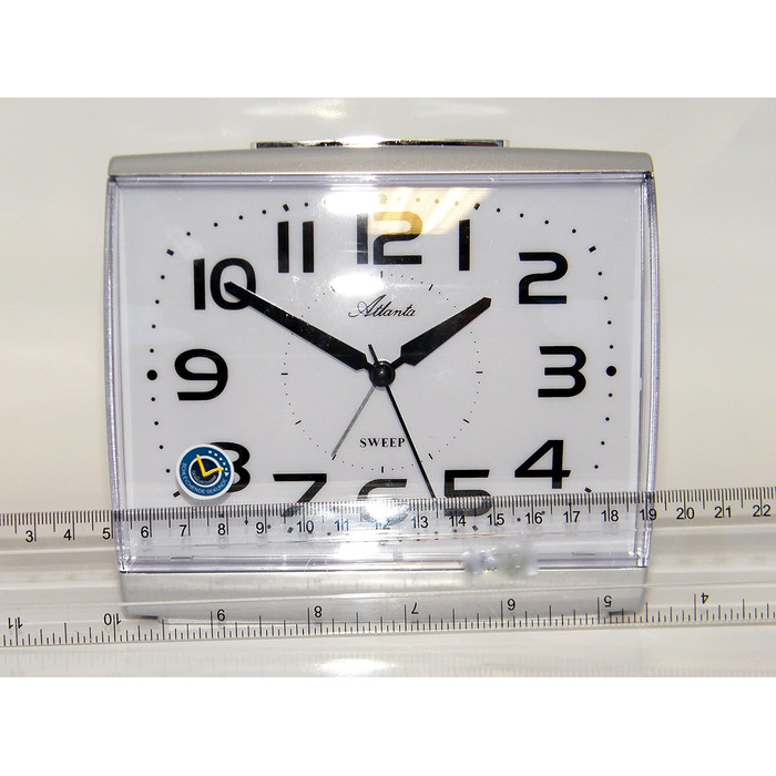 Atlanta Large Alarm Clock with Automatic Night Light Sensor Quartz Analog - 1919-19
