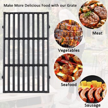 Решітка-гриль чавунна для газових грилів Weber Spirit I & II 200, Spirit E-210, E-220, S-210, S-220 (замінна, сумісна з 7637)