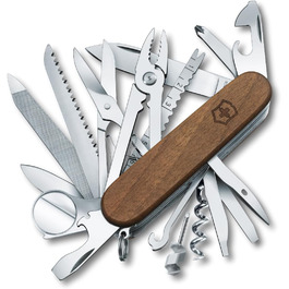 Нож Victorinox Swiss Champ Wood (29 функцій) з деревом, з пилкою та ножицями