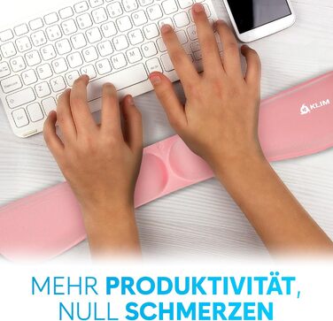 Підставка для зап'ястя KLIM: комплект для клавіатури та миші - гелевий Memory Foam - ергономічна підставка для зап'ястя - для геймінгу та офісу - безболісні зап'ястя - рожева