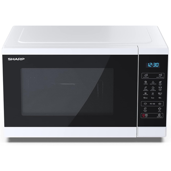 Мікрохвильова піч SHARP YC-MS252AE-B: 900W, 25 літрів, гриль, цифрова панель керування