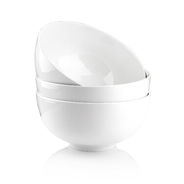 Набір мисок MALACASA, 8 шт., 420 мл, порцеляна. Ідеально для супу, салату, рису, десерту та рамену. Розмір 12,8x12,8x6,5 см, колір кремовий