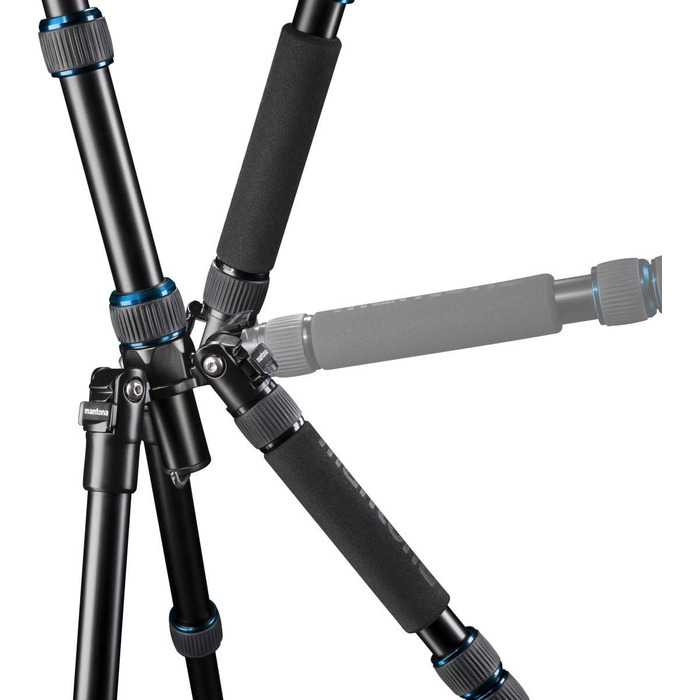 Штатив Mantona DSLM Travel - блакитний, для камер, до 5 кг, з кульковою головкою