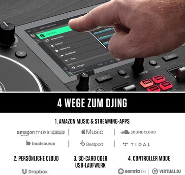 DJ-контролер Numark Mixstream Pro+ з розділенням STEM, 2 деки, Wi-Fi, 7