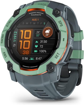 Розумний годинник Garmin Instinct 3 50mm AMOLED: GPS, Multisport, Health Coach, 24 дні роботи, 80+ спорт-програм