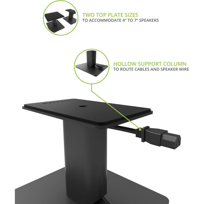 Підставки для акустичних систем Kanto SP6HD | 183 см | Для полочкові колонок та студійних моніторів | Обертання | Приховані кабелі