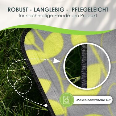 Плед для пікніка Heimtexland XL водонепроникний 200x200 см помаранчевий, килимок для пляжу, кемпінгу, фестивалів, складаний з ручкою