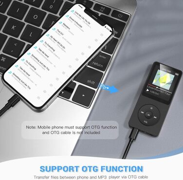 MP3-плеєр AGPTEK 32GB зі спікером, 70 годин роботи від акумулятора, 1.8