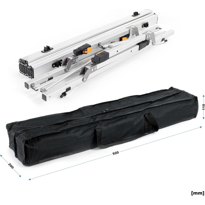 Складний кемпінговий столик Wiltec 70x69 см з алюмінієвою рамою та сумкою для транспортування - садовий, похідний, складаний стіл