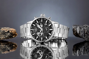Чоловічий годинник Giewont Chronograph Sapphire, чорний, GW4580-B1