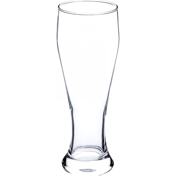 Набір келихів для пшеничного пива Van Well 0,5 л, прозорі, 6 шт. — Склянки для білого пива, підходять для гастрономії та барів, стійкі до миття в посудомийній машині