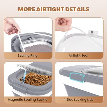 Герметичний контейнер для корму для собак, складаний, набір для корму для котів 