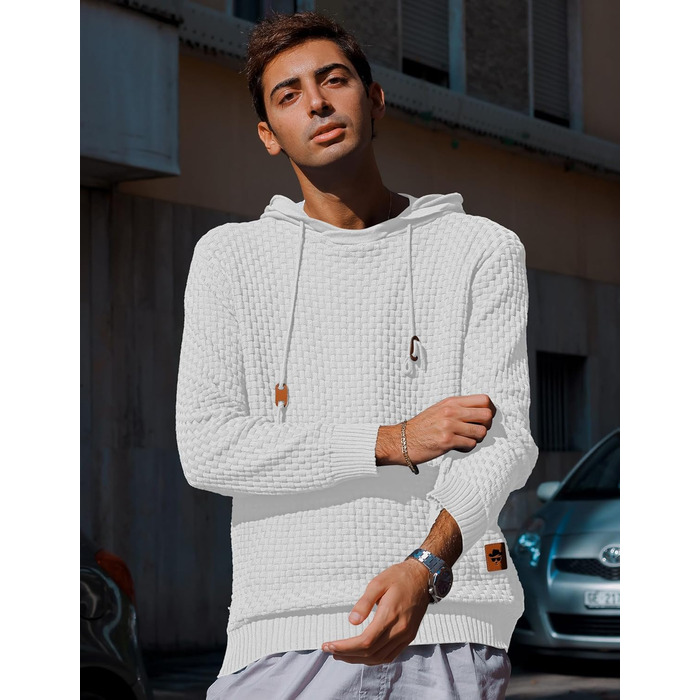 Пуловер чоловічий Tarainya з капюшоном, теплий светр з довгим рукавом, зимовий, XL