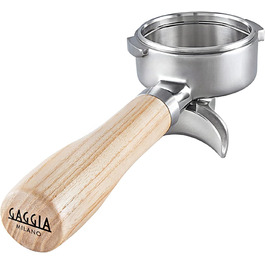 Портфільтр Gaggia з нержавіючої сталі з ручкою з ясеня для кавомашини New Classic