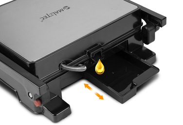 Електричний гриль-тостер розкладний для паніні та сендвічів, 2500 Вт, з таймером