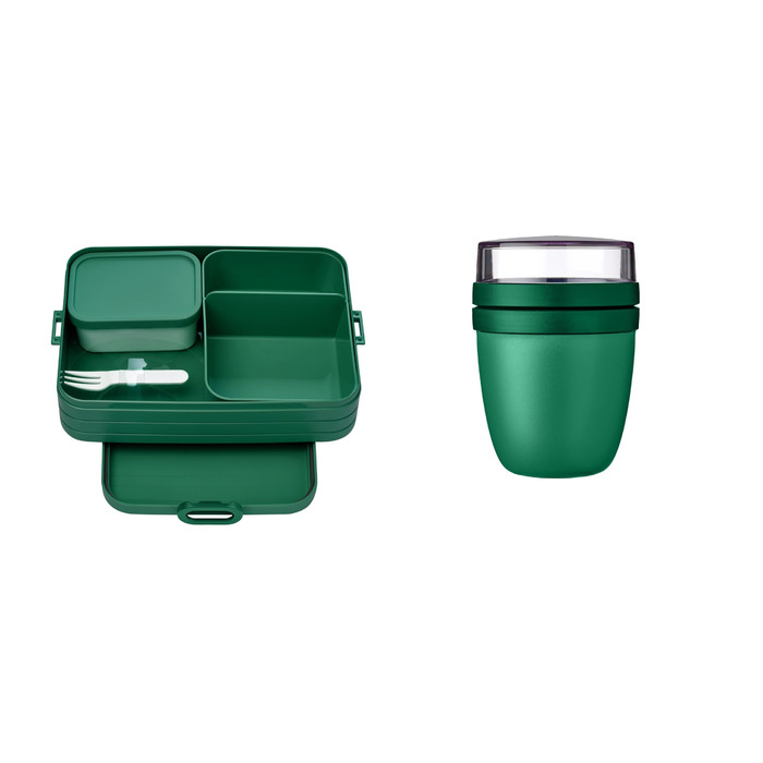 Mepal Bento Lunchbox Take A Break - ланчбокс з відділеннями 1500 мл, зелений, великий (набір для обіду)
