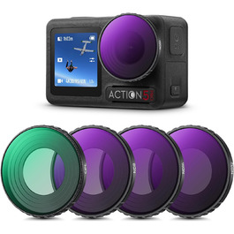 Фільтри K&F Concept ND/CPL для DJI Osmo Action 4/5 PRO: набір 4 шт (CPL, ND8, ND16, ND32)