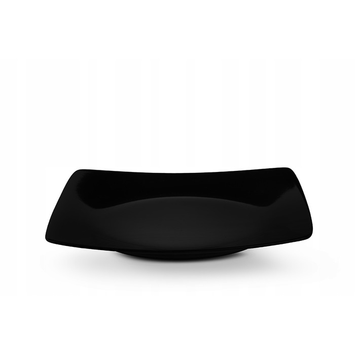 Обідній сервіз Konsimo чорний, квадратний, 18 предметів на 6 осіб